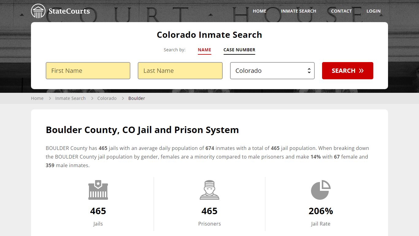 Boulder County, CO Inmate Search - StateCourts